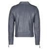 SKINOUTFIT Men Motorcycle Leather Jacket Genuine Gray Lambskin Café Racer Biker Outerwear