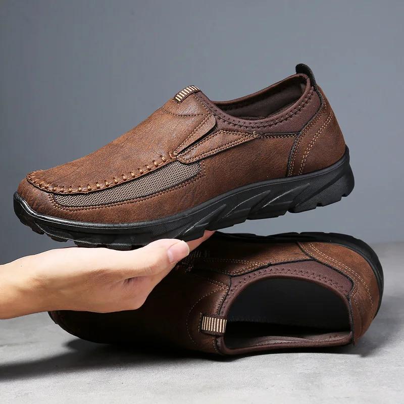 

Men Casual Shoes Breathable Loafers Sneakers Male Comfortable Soft Sole Designer Handmade Retro Walking Shoes Men Shoes 46