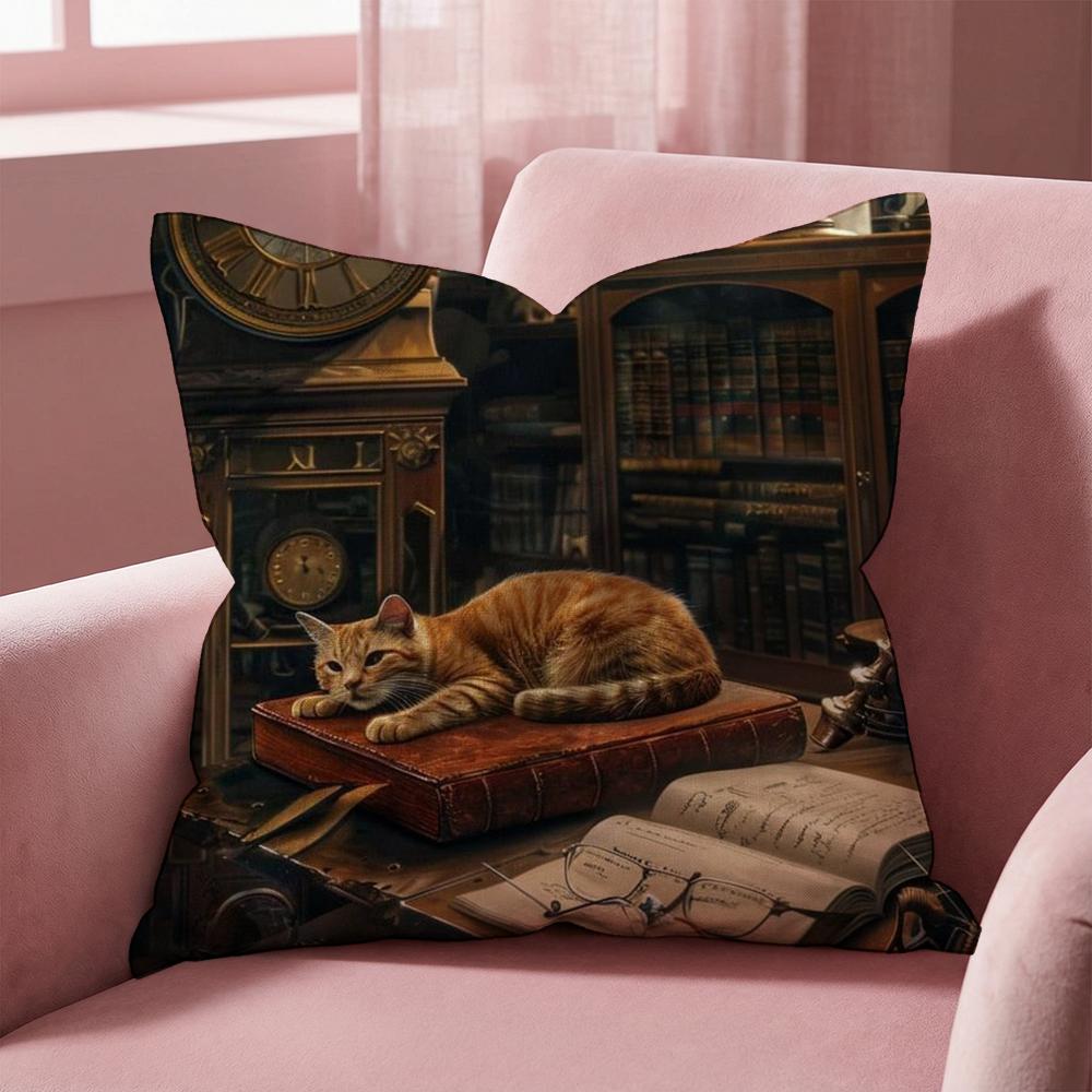 C-Cat ANIMAL Cushion Cover Multi-Scene Pillow Cover for Home & Car - Reversible, Soft & Durable for Daily Use