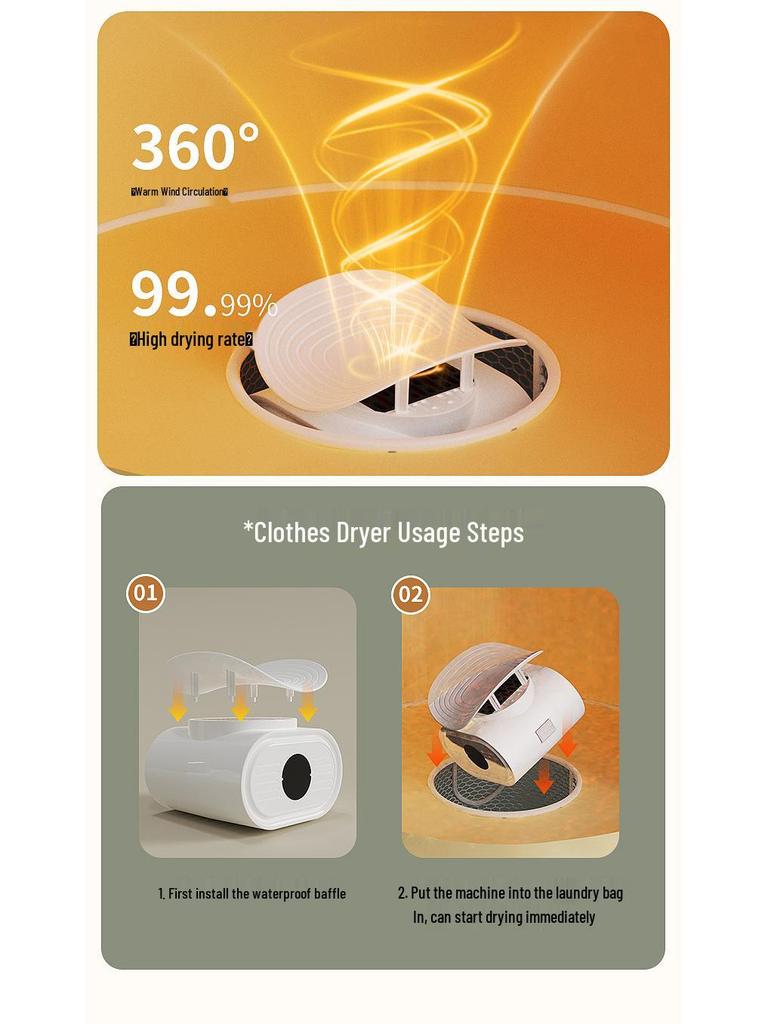 Portable 3-in-1 Folding Dryer: Clothes, Shoes, and Mini Warm Air Blower