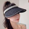 Women's Pearl Trim UV Protection Sun Visor