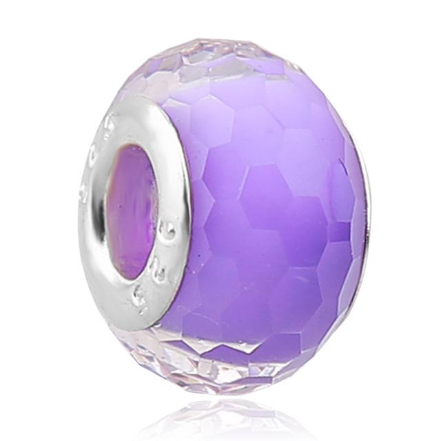 Daisy Flower Round Murano Glass Beads for Charm Bracelet Pendant DIY Jewelry