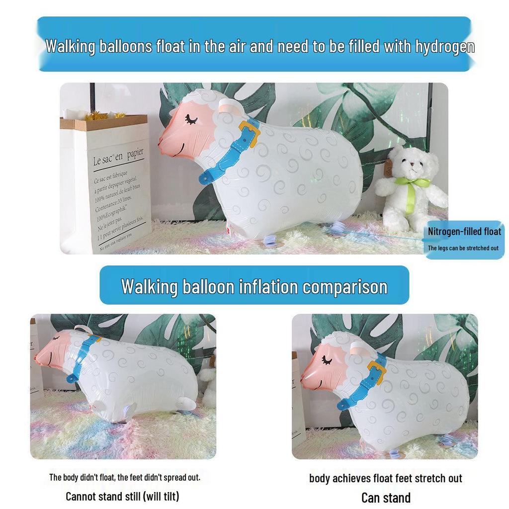 Chodící zvířecí balónky pro děti - Zábavní helioví mazlíčci na noční trhy