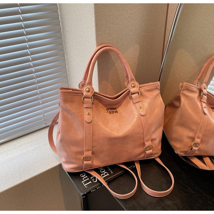 

Женская сумка-тоут большой вместимости, новая летняя повседневная сумка-мессенджер, универсальный многофункциональный рюкзак розовый