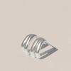 925 Silver Double Bold Earrings Duel