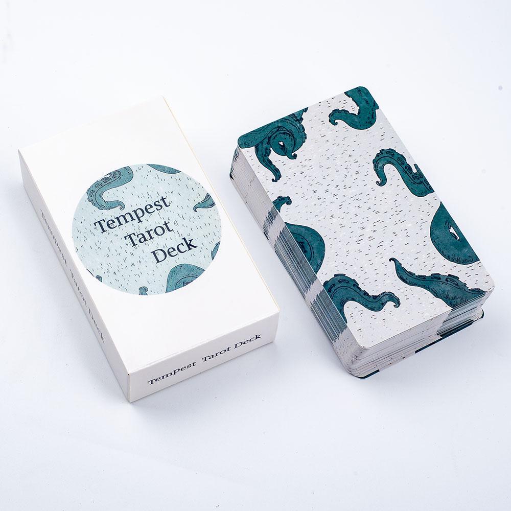 Ocean Themed Tempest Tarot Deck 78 Card Divination Set 10.4*6.1cm Beautifully Designed for Board Games and Tarot Reading