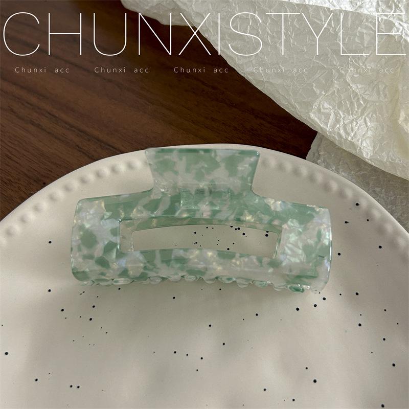 

Большая французская ретро-заколка для волос цвета русалки в виде акулы