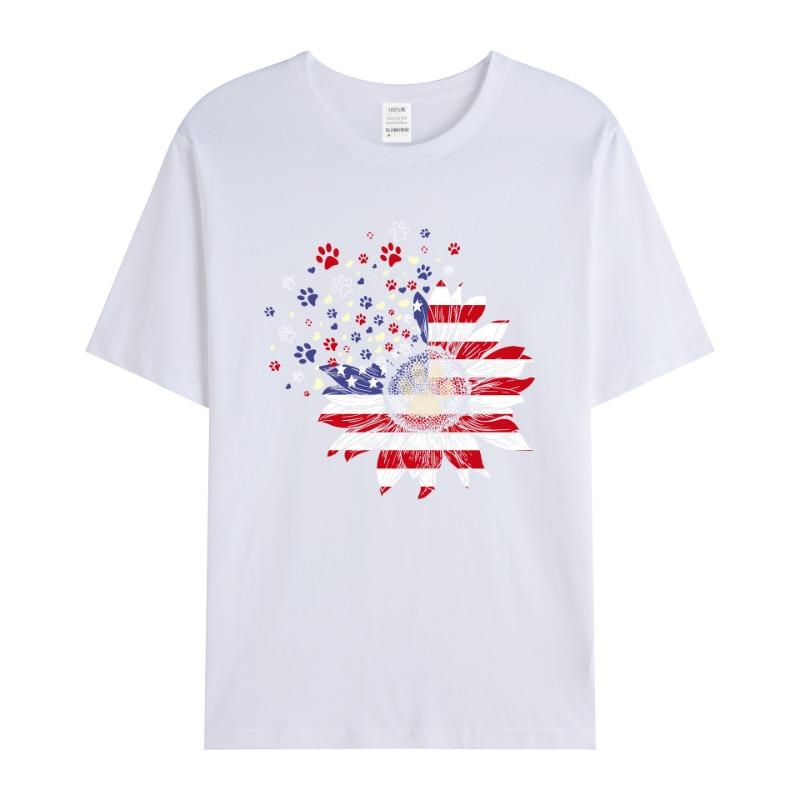 Unisex Shirt Große Serie Bedruckt Rundhals Locker Lässig Baumwolle Kurzarm T-Shirts Unisex
