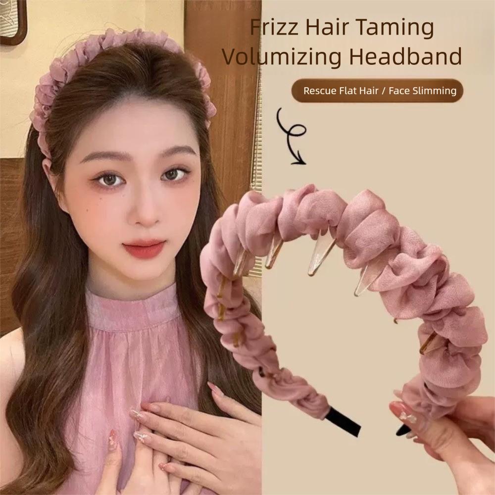 

Solid Color Hairband Pleated Headband Fashion Headwear Hair Accessories