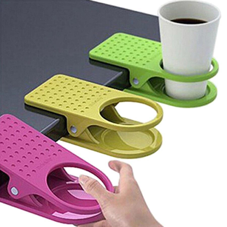 Table Side Cup Holder Tea Accessories Desktop Organization Storage Cup Stand Placemats Cup Clip Drink Cup Cans Coffee Mug Holder
