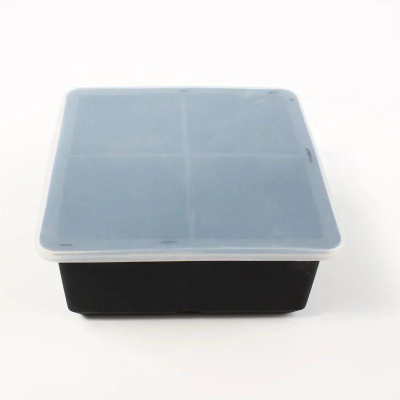 4/6/8/15 Grid Big Ice Tray Mold Food Grade Silicone with Lid Giant Ice Square Tray Summer DIY Ice Maker Home Bar Ice Ball Molds