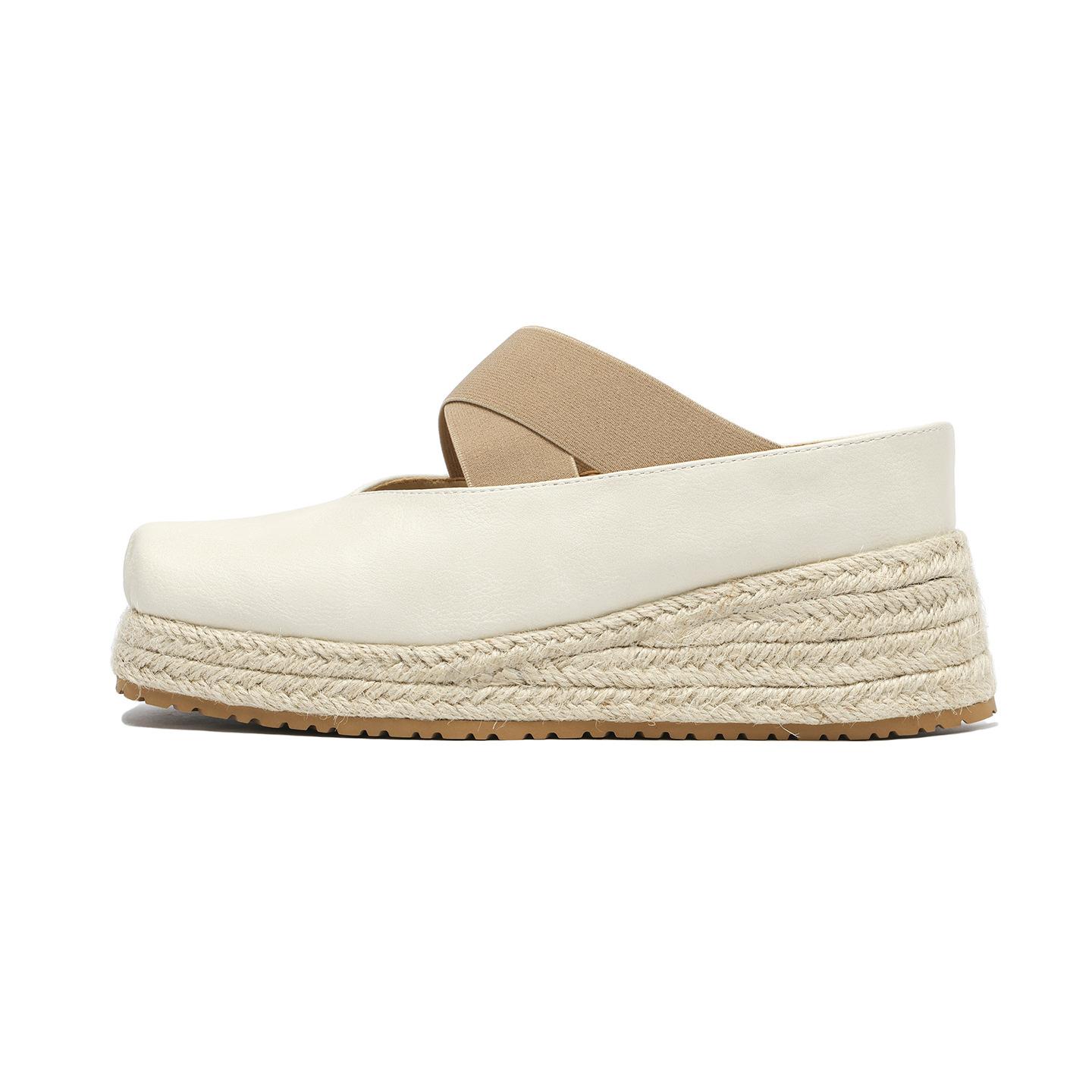 

Корейская версия полушлепанцев баотоу женские 2025 новые летние квадратный носок балетные с перекрестными ремешками средний каблук толстый каблук уличные сандалии 34