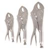 3 Piece Locking Plier Set with Quick Release Latch Adjustable Curved Jaw Durable Grip Clamping Welding Grinding UW70031J