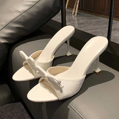Summer Women Butterfly-knot Slippers Fashion Open Toe Slides Ladies Sexy Nightclub Party Pumps Shoes