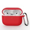 Solid color silicone one-piece earphone case for AirPods PRO1 Bluetooth earphone case with hook