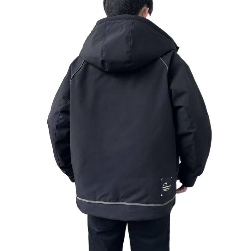 2025 Men's Hooded Camouflage Down Jacket - Trendy, High-End Winter Workwear