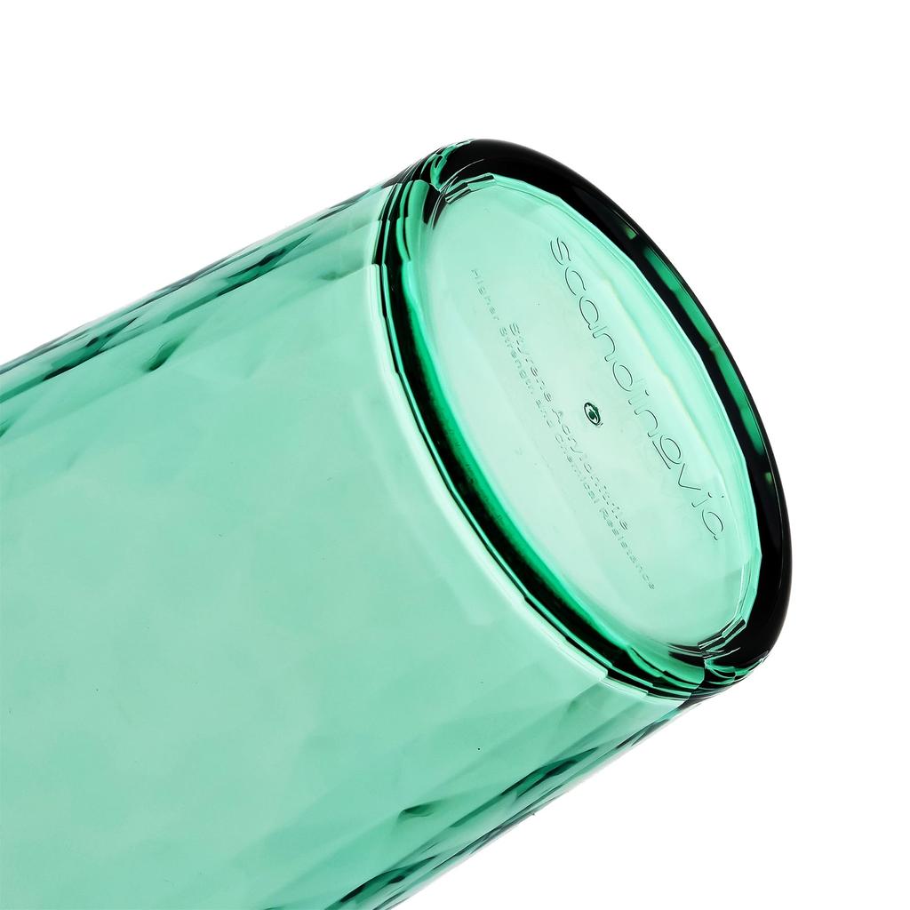 SCANDINOVIA i 570 ml Okrossbara Glas Diamantdesign Set om 6 Okrossbara Plastmuggar Högkvalitativa Plastmuggar BPA-fria Tål Diskmaskin och Torktumlare