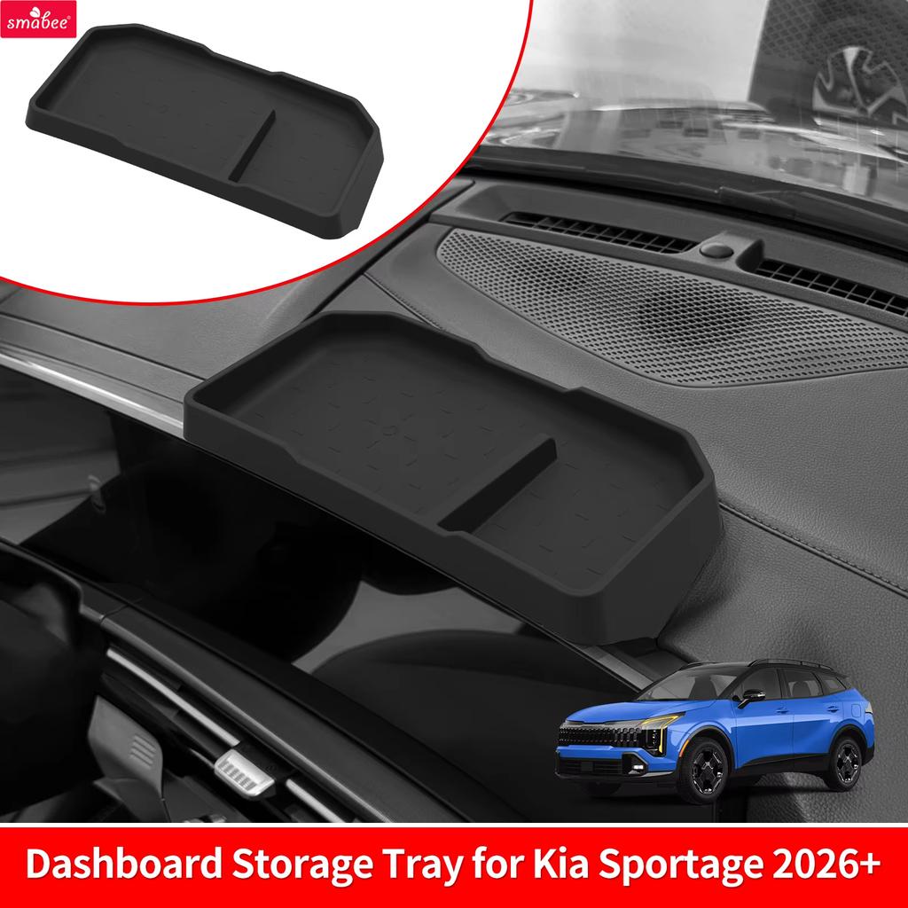 Smabee LHD for Kia Sportage NQ5 2023-2026 12.3-Inch Curved Car Dashboard Tray Display Screen Rear Storage Box Accessories