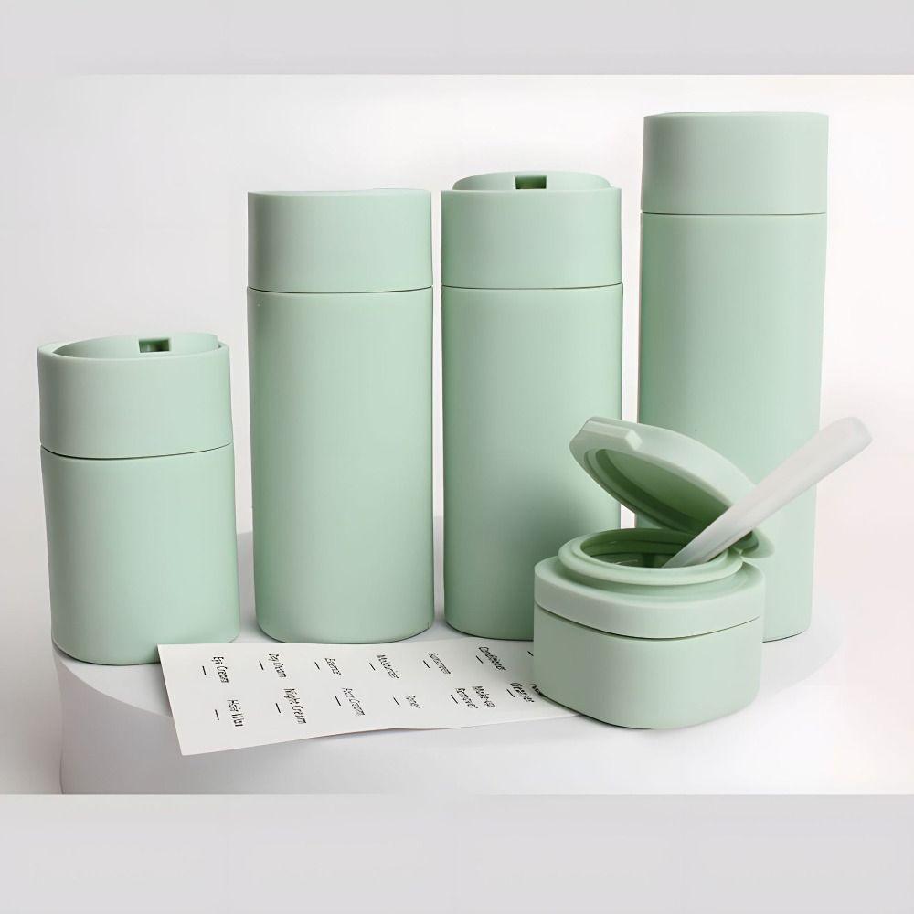 Silicone Travel Bottle Set Squeezable Container Odorless Toiletries Bottle Set Convenient Leak-proof Shower Soap Dispenser