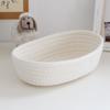 3 STK Baumwollseil Aufbewahrungskorb Gewebt Nordisch Oval Organizer Behälter Körbe Dekorative Desktop Aufbewahrungsboxen für Kleidung Bücher Handtücher Kosmetik