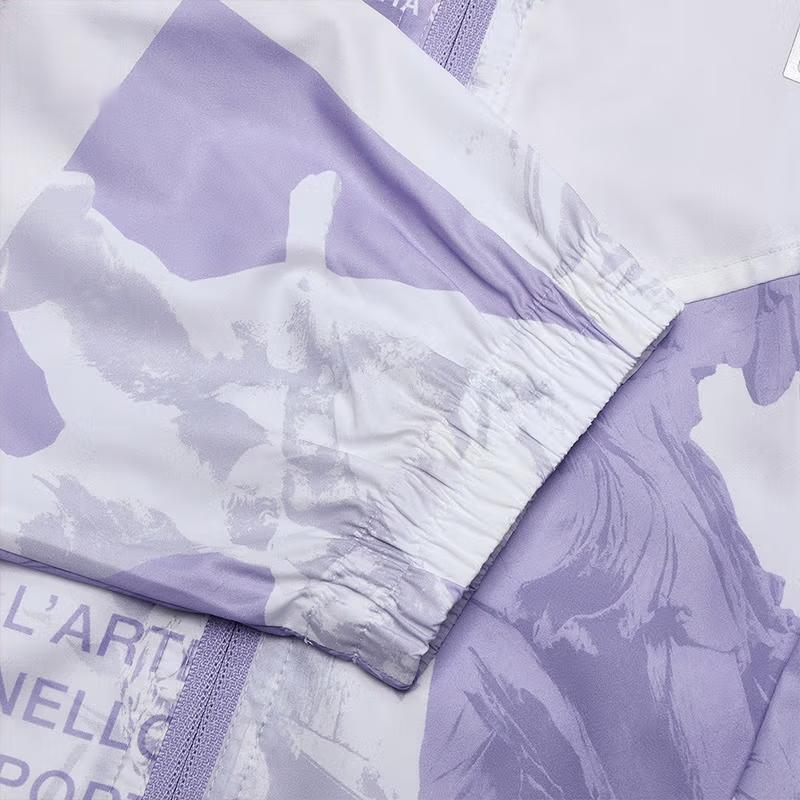 Fila Fitness Series All Over Print Letter Zip Up Hooded Sports Jacket Women Jackets A11W421706F-ZA