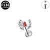 Titanium Unisex European-American Design F136 Lip Stud Ear Cartilage Piercing