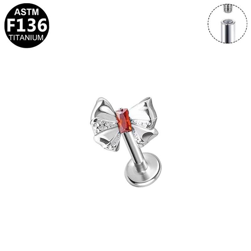 Titanium Unisex European-American Design F136 Lip Stud Ear Cartilage Piercing