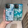 Blue Butterfly Ocean Waves Shockproof Matte Phone Case For IPhone 16 15 14 13 12 11 Pro Max X XR XS MAX Mini