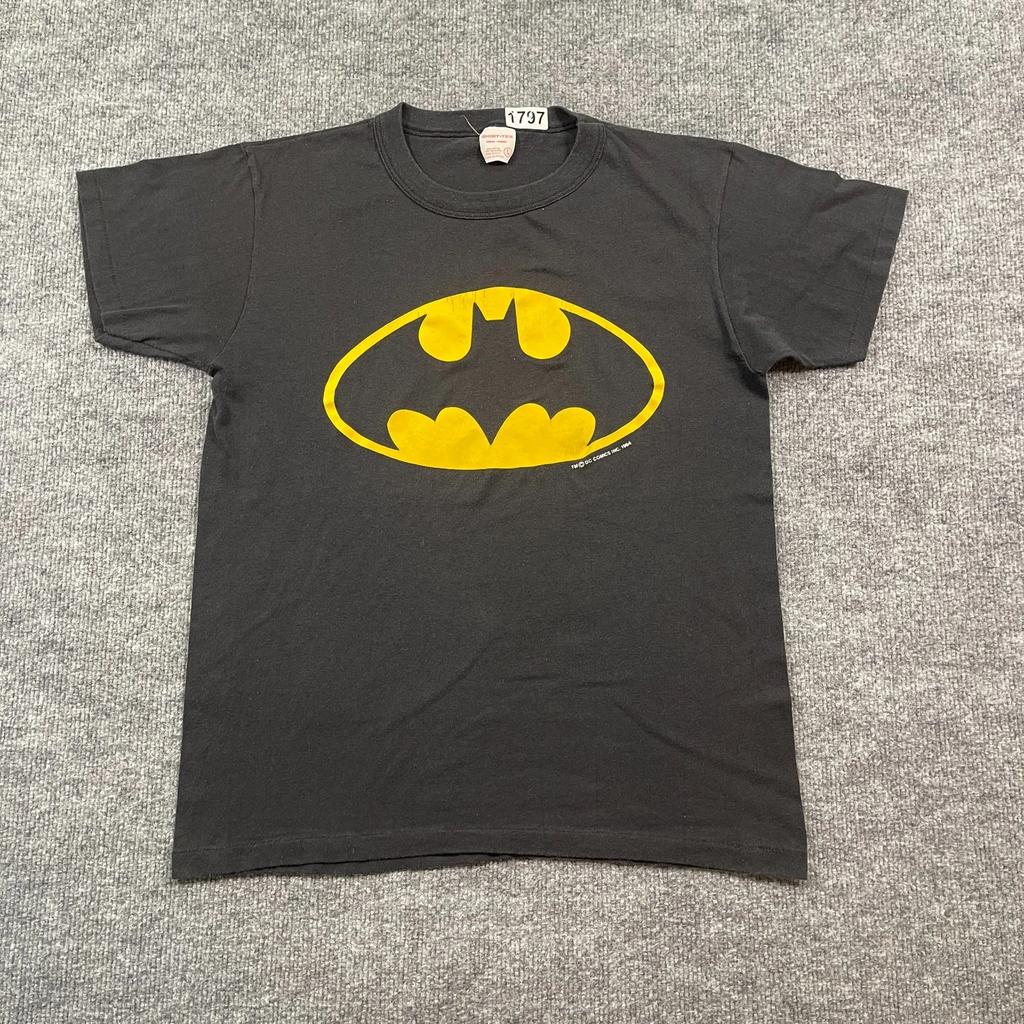 Vintage 80s 1964 Shirt-Tex DC Comics Batman Logo Shirt Medium 19x25 Black