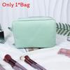 Vintage American Cotton Makeup Bag With Striped Pattern For Travel And Daily Use