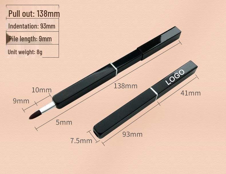 Retractable Lip Brush with Lid - Concealer and Lipstick Makeup Tool Compact