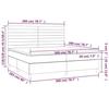 VidaXL Sommier à Lattes de Lit avec Matelas LED, Lit Rembourré, Lit Double, Lit Adulte de Chambre à Coucher Intérieur, 3136205