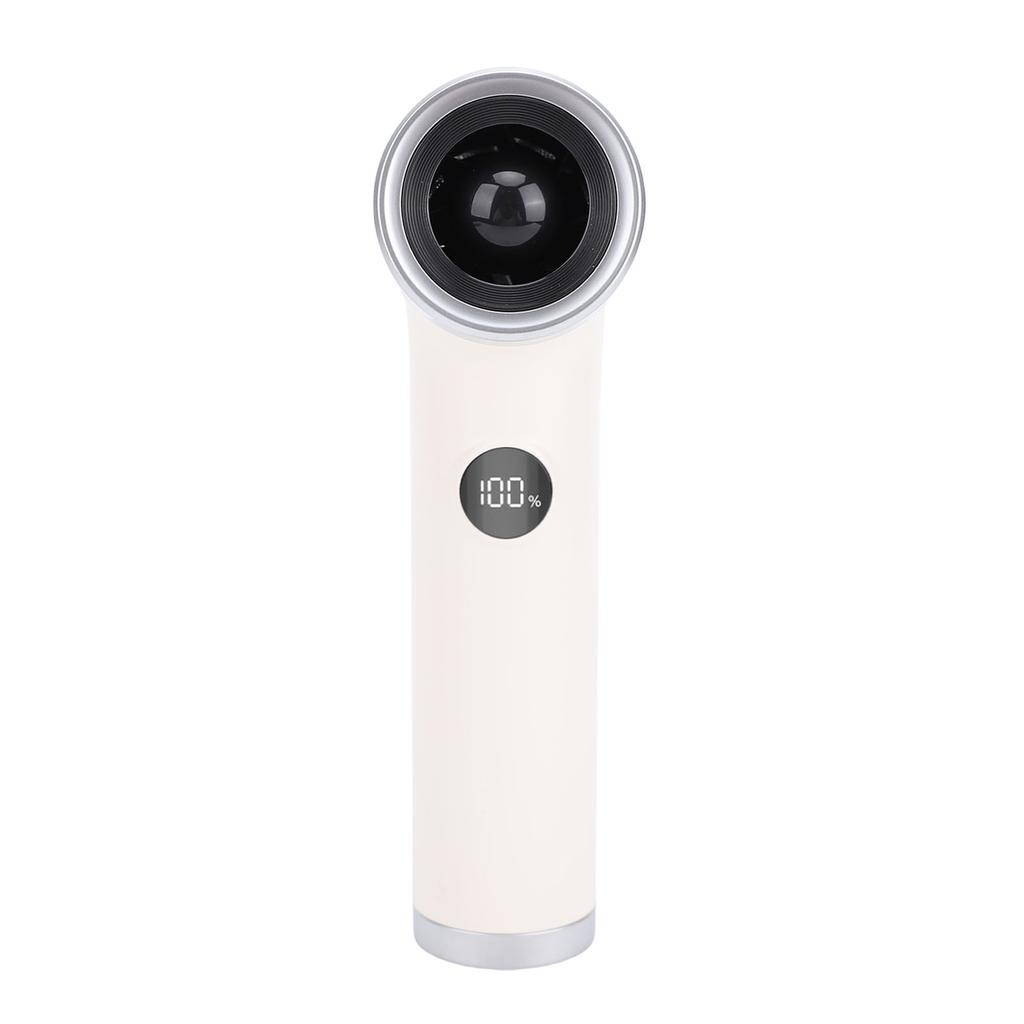Handheld Bladeless Fan Type C Rechargeable Digital Display Small Portable Cooling for Travel Outdoor Use Apricot Color
