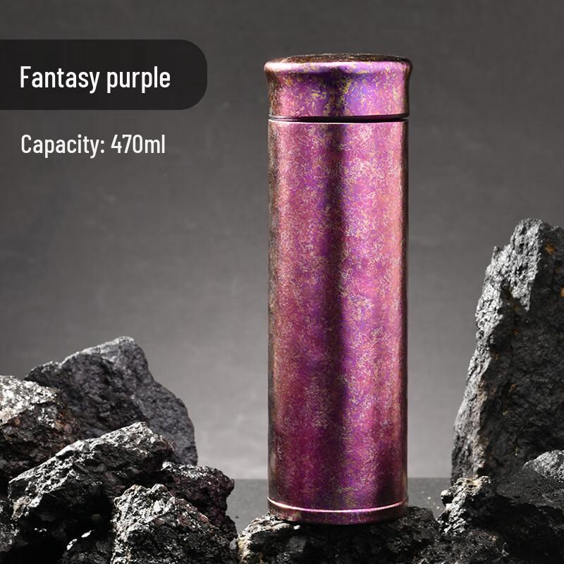 MRSIKEY Double-Layer Pure Titanium Insulated Travel Mug