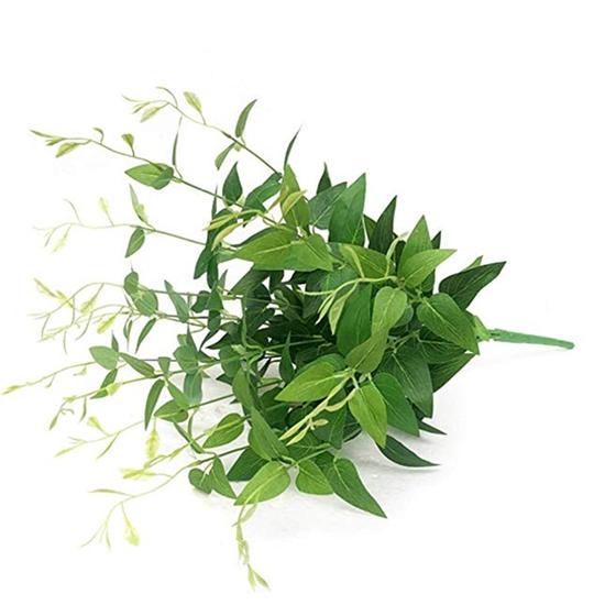 Buy Artificial Large Plastic Green Leaf Bush Green Decorative Fake