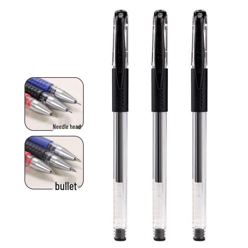 

0,5 мм Черная студенческая шариковая ручка: Быстросохнущая ручка для экзаменов и офиса Needle Tip 0.5mm чёрный