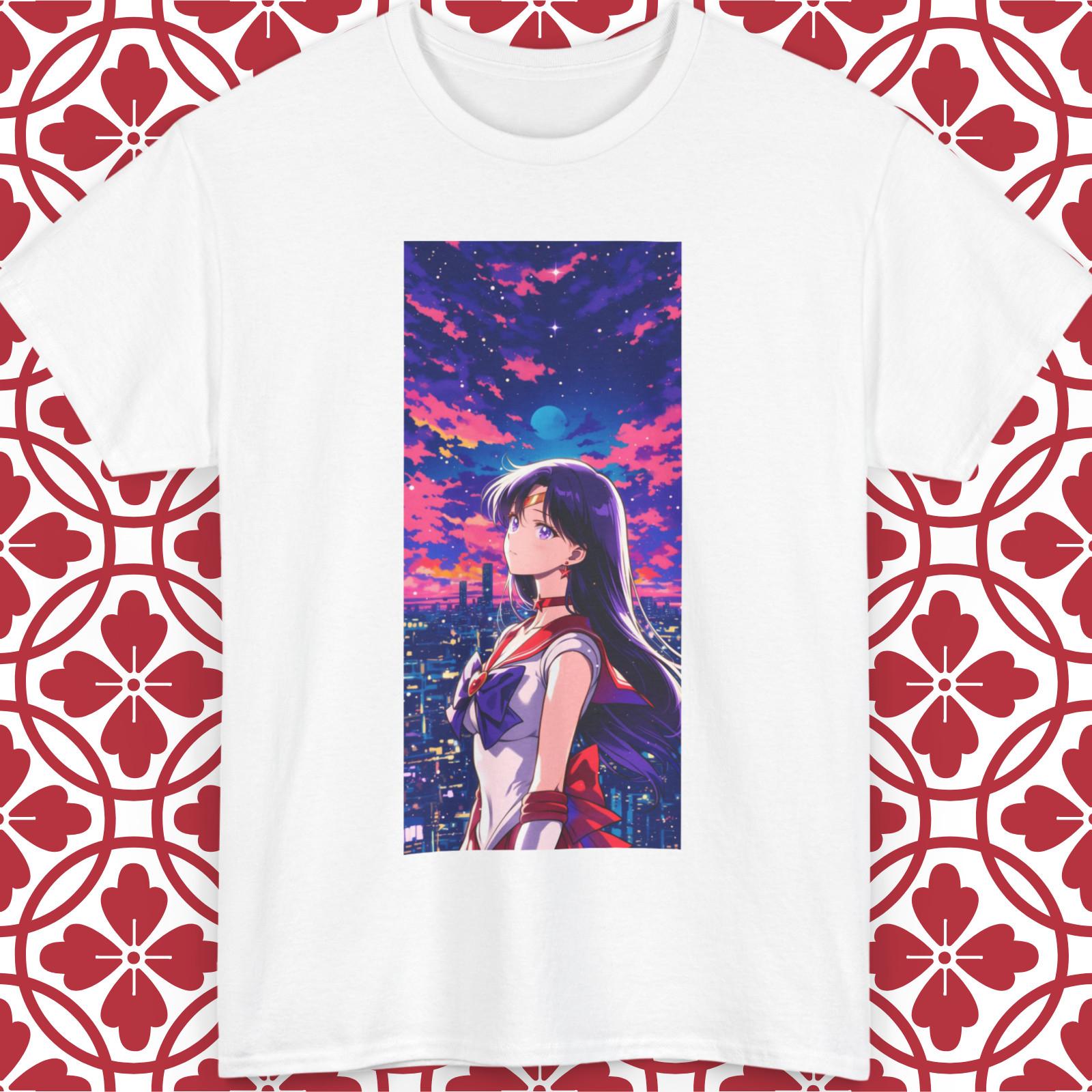 Sailor Moon T-Shirt Mens Womens Tees Top Anime Sailor Mars Rei Hino Unisex All Sizes Gift Japanese S