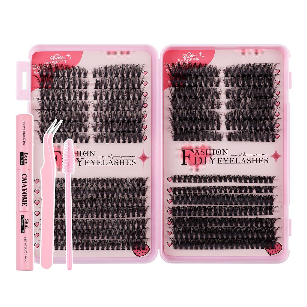 532 Tufts Of Diy Single Tufts Of False Eyelashes, Natural Thick D-Song Segmented Mixed Eyelashes
