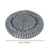 Round Soft Pet Bed Warm Donut Dog FourSeason Ribbed Lounger for Dogs, Cats Gray 40CM