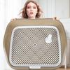 Dog Potty Tray with Raised Fences Removable Mesh Grid Pad and Post Prevent Splashing Large Space Dog Training Toilet