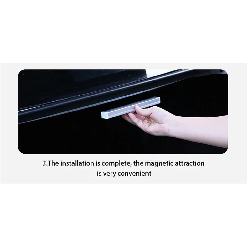 SEAMETAL Wireless Led Sensor Light for Car Trunk Adjustable Brightness Motion Sensing Light 3-Color USB Charging Night Lamp