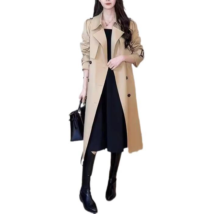 2025 Women's Mid-Length Double-Breasted Casual Trench Coat: Slimming, Versatile, and Stylish for Autumn