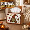 1pc Rustic Farmhouse Tissue Box Holder with Gnome Corn & Acorn Decor - Multifunctional Suitable for for Home, Car, Picnic Parties, Fall Table Centerpi