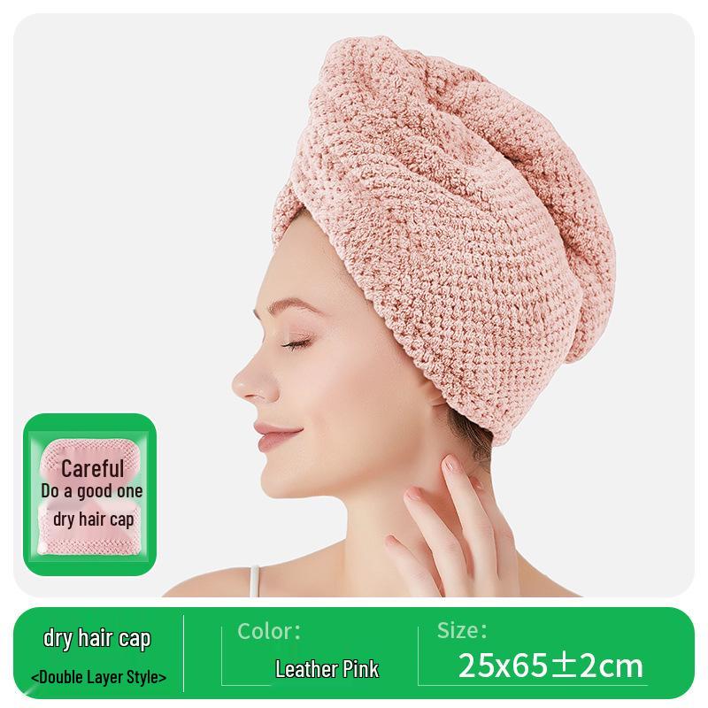 

Рушник-тюрбан для волосся з мікрофібри Merbau, що швидко сохне - Вбираючий, М який, Потовщений ковпак для ванни Double Layer [25x65cm]