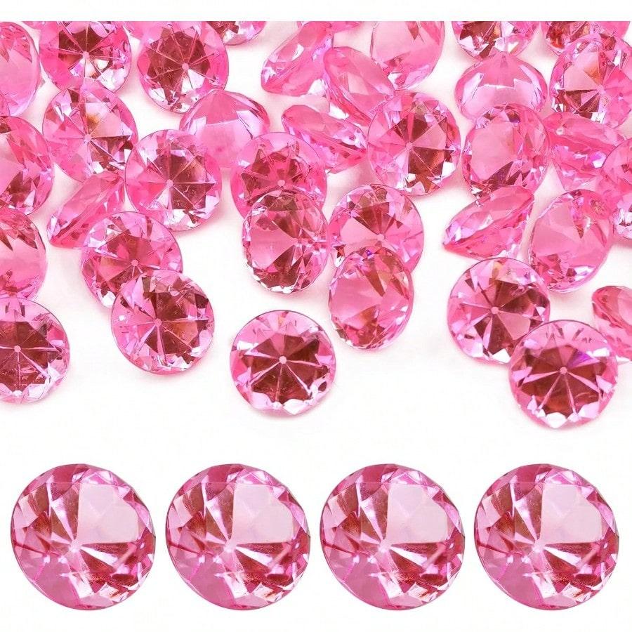 LYHLYA Paket med 100 Ädelstenar för Barn, Akryldiamanter, 25 mm, Dekorativa Diamanter, Akrylädelstenar, Falska Ädelstenar för Vasfyllning