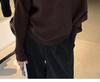 Khaki Off-Shoulder Knitted Sweater: Women's Early Autumn Versatile Style