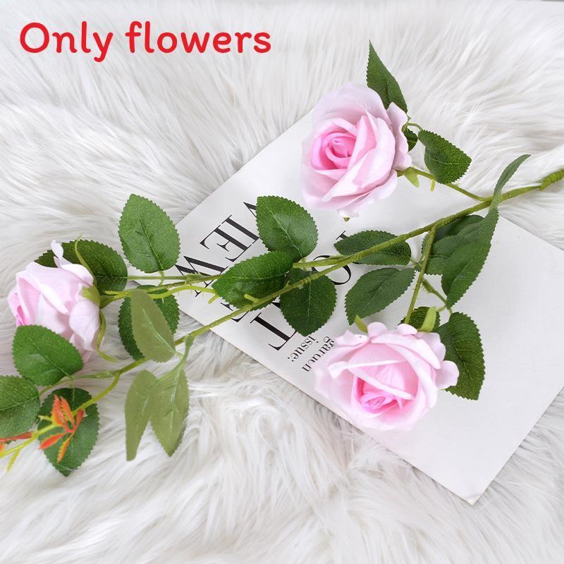 Head Supply 3 Rose Artificial Flower Bouquet For Wedding Photography Decor