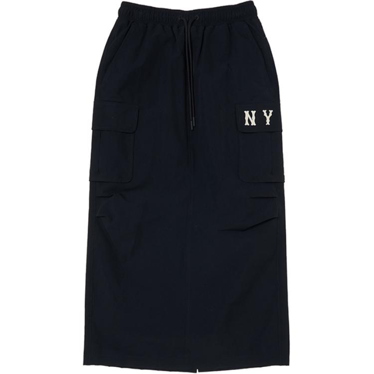 New MLB Basic Collection New York Yankees Casual Long Skirts Women's Black 3FSKB0144-50BKS