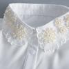 Women Handmade Fake Collar for Woman Shirt Detachable Business Removable Lapel False Collar Girls Fuax Cols Clothing Accessories