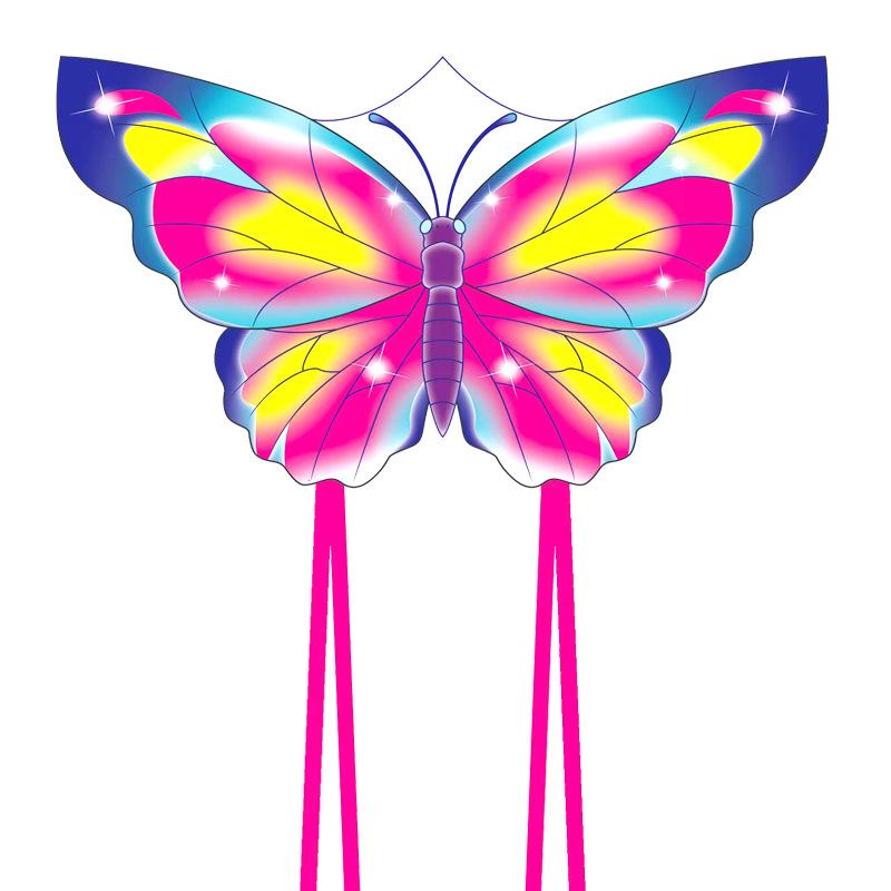 New Dream Butterfly Kite - Blue Pink, High-Grade With Line Reel, Suitable for Adults & Children, Easy to Fly